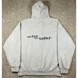 RENT 20th Anniversary Tour Zip Up Hoodie Gray No Day But Today Large B'Way Merch